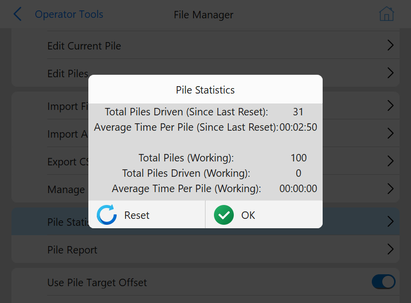 PileStatistics
