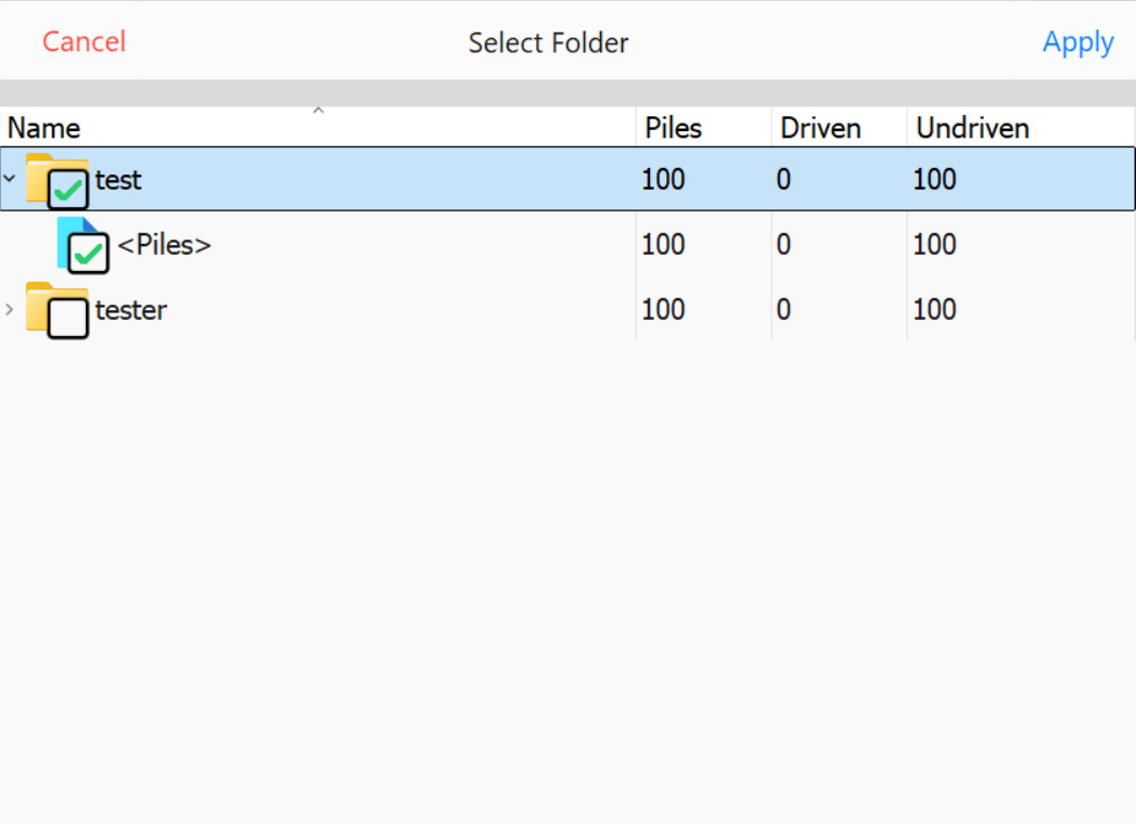 Select Pile Groups