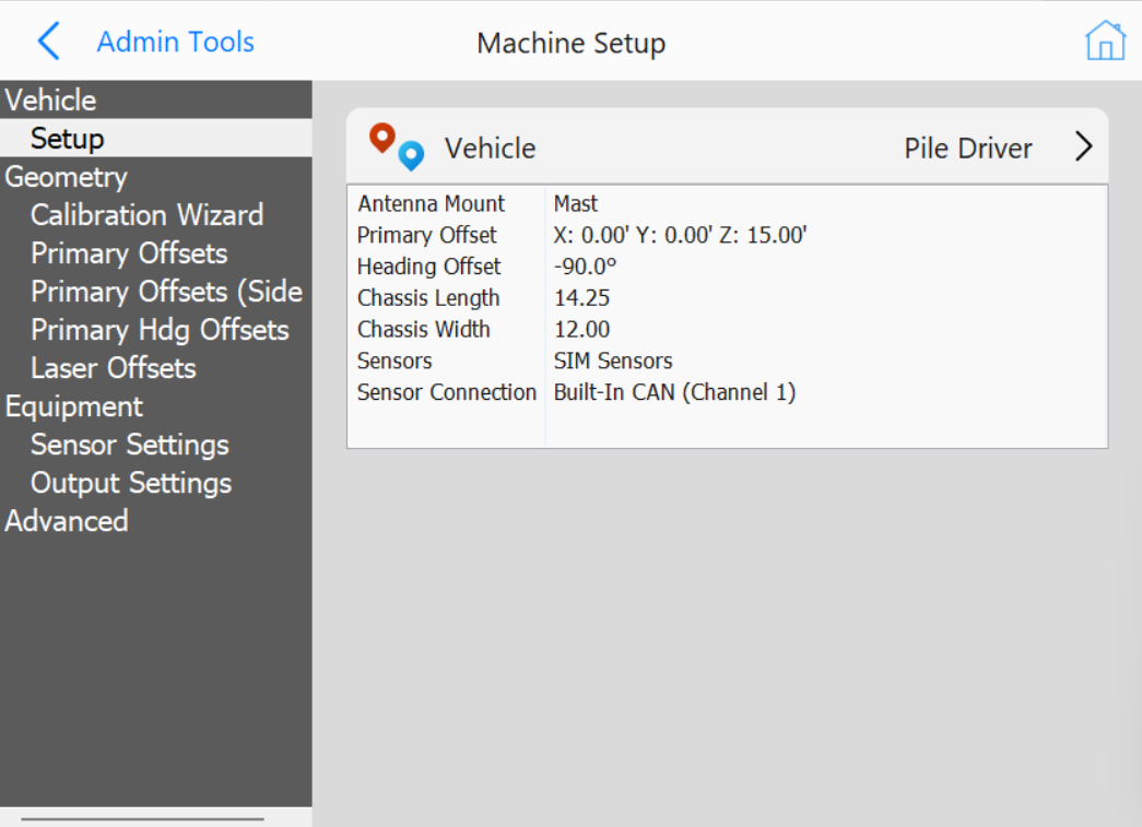 Configure Vehicle