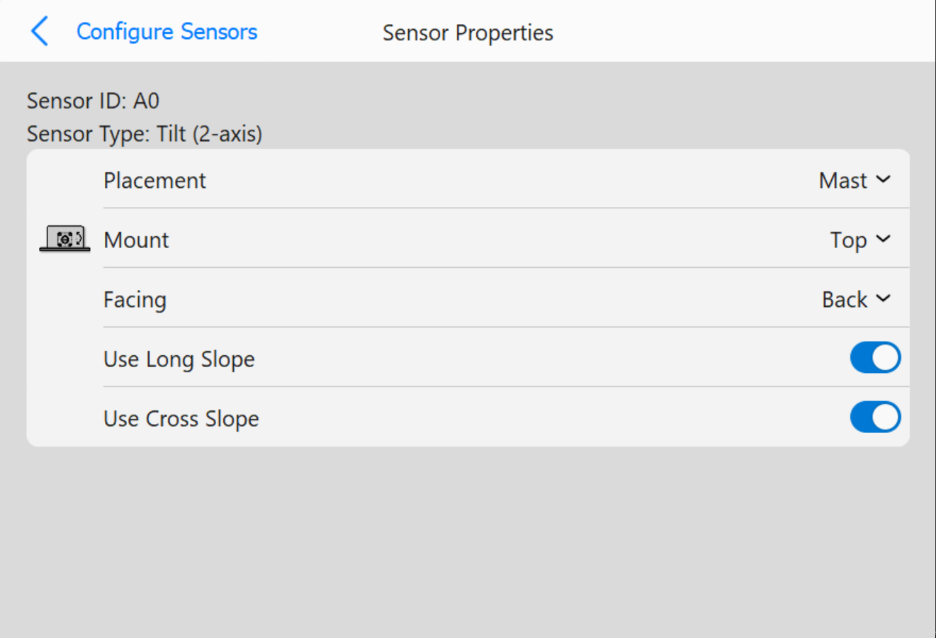 Sensor Properties
