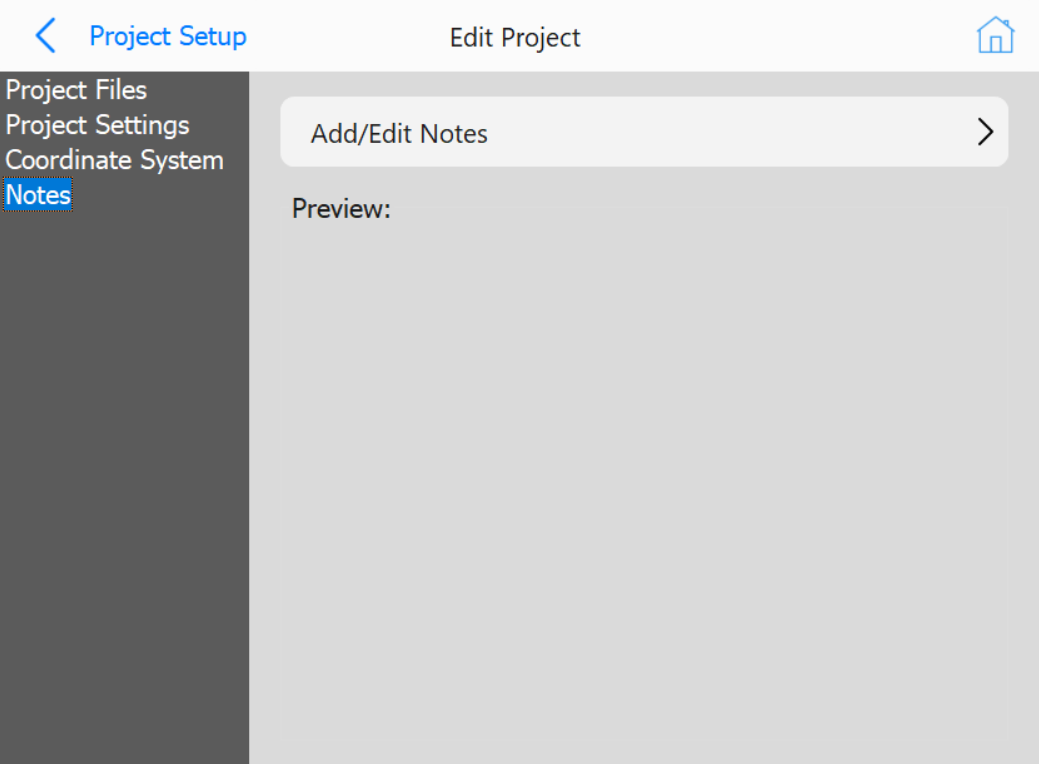 Edit Project Notes