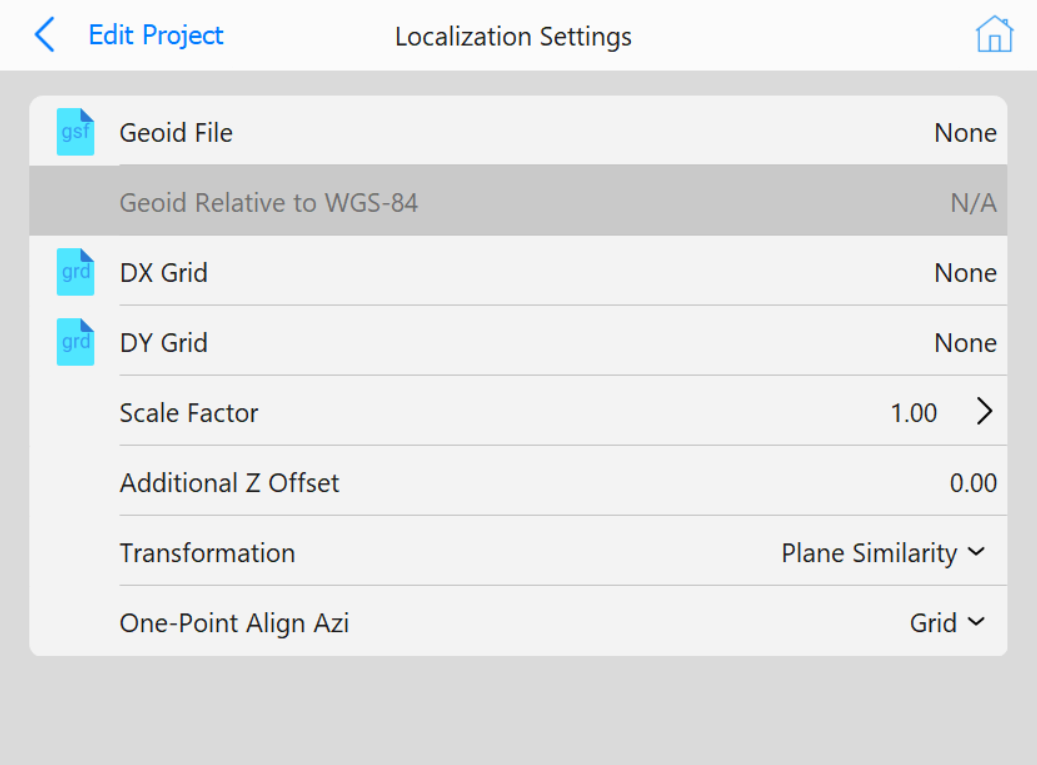 Projection Settings
