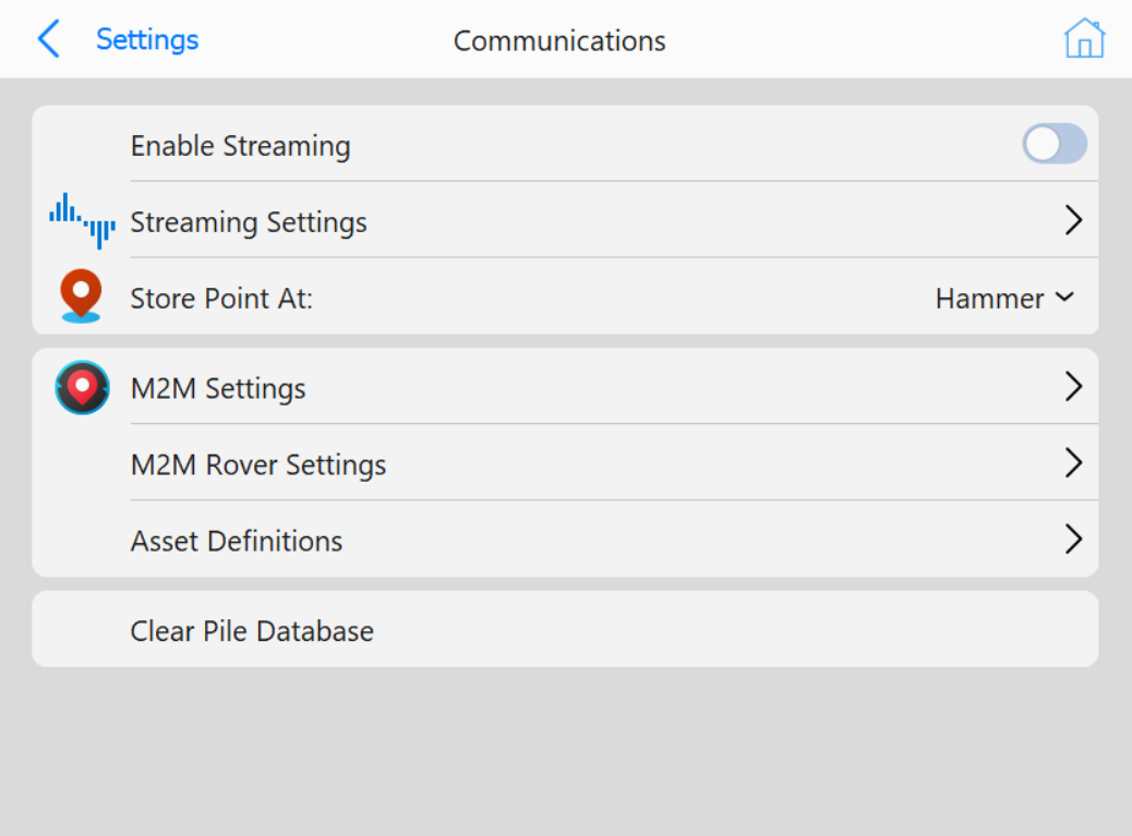 Communication Settings