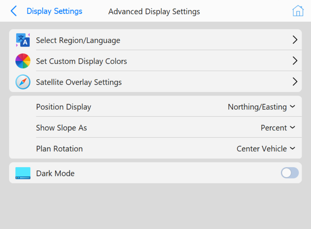 Advanced Display Settings