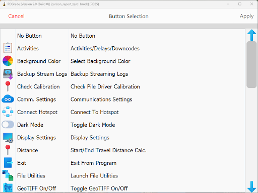 Toolbar Button Selection