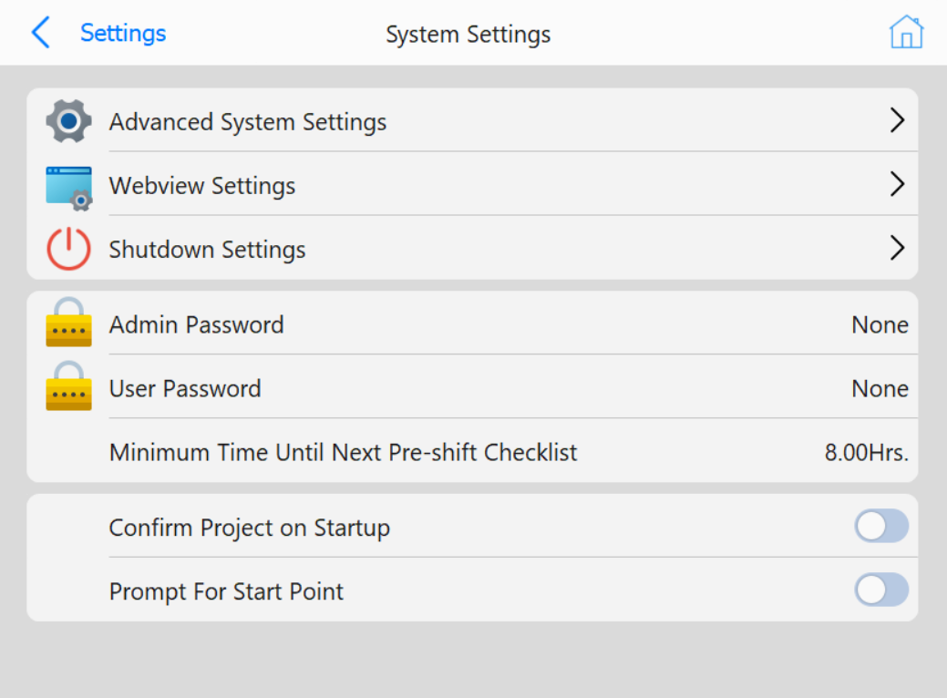 System Settings