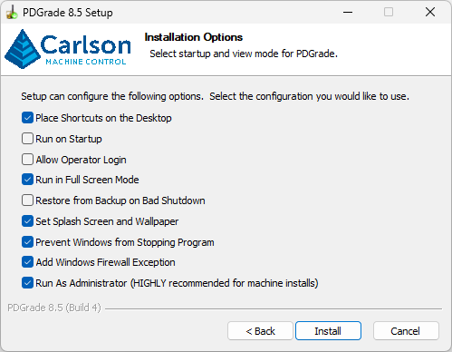 Installation Options