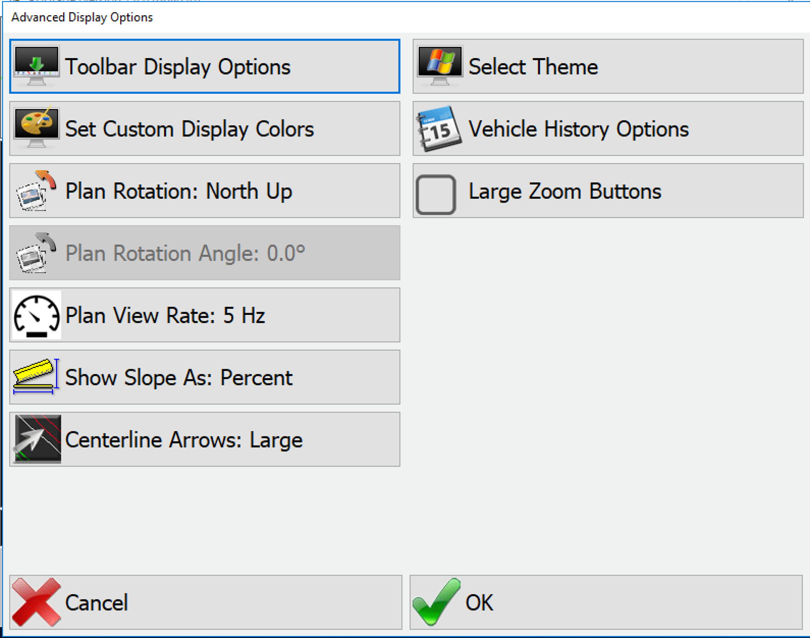 Advanced Display Options