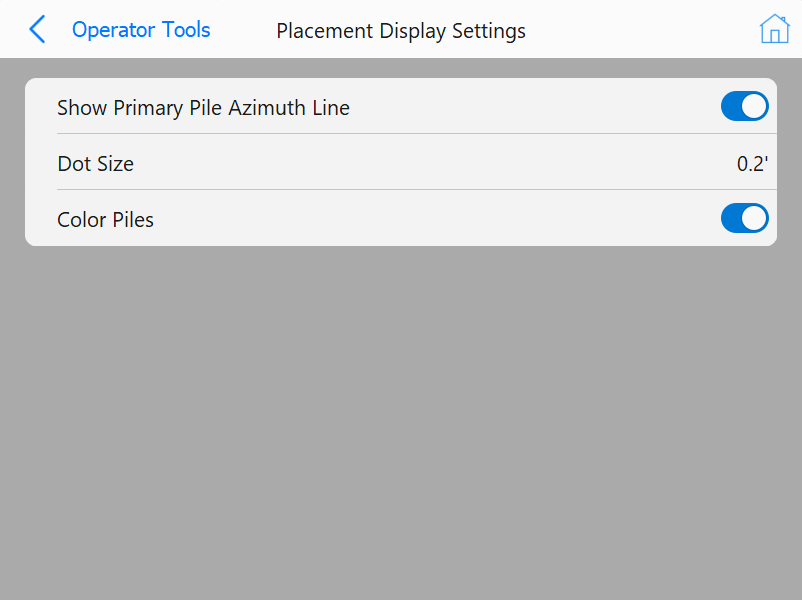 Placement Display Settings