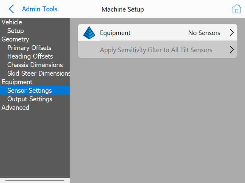 Sensor Settings