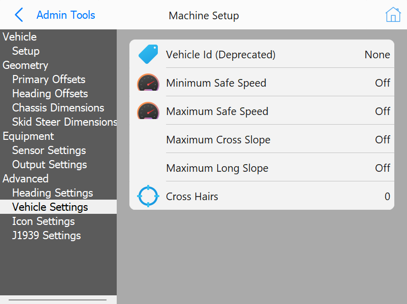Vehicle Settings