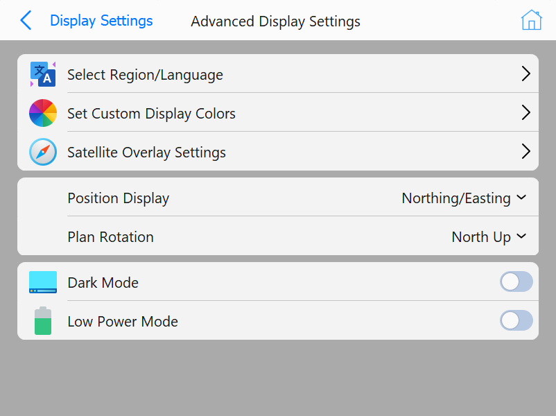 Advanced Display Settings