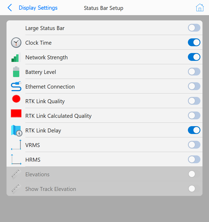 Status Bar Settings