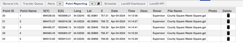 Manual Points in Report