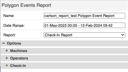 Polygon Report Menu