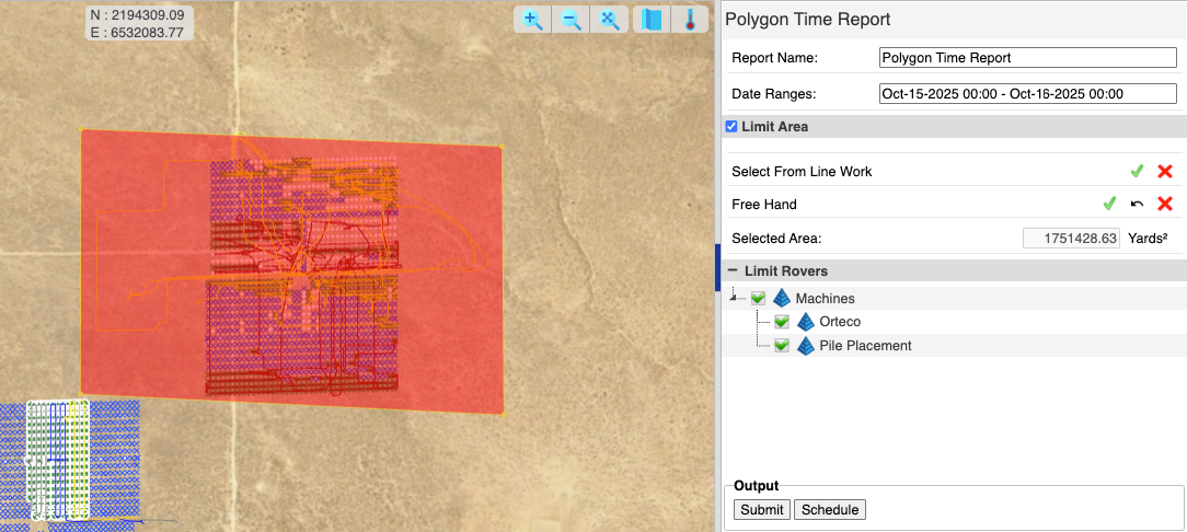 Polygon Time Report (Area Limited)