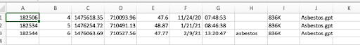 Point Report (CSV)