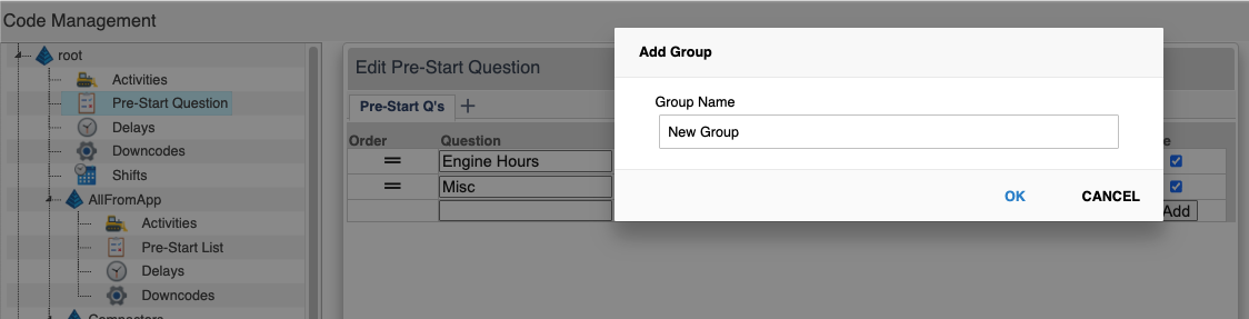 New Question Group