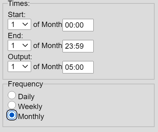 Schedule Monthly