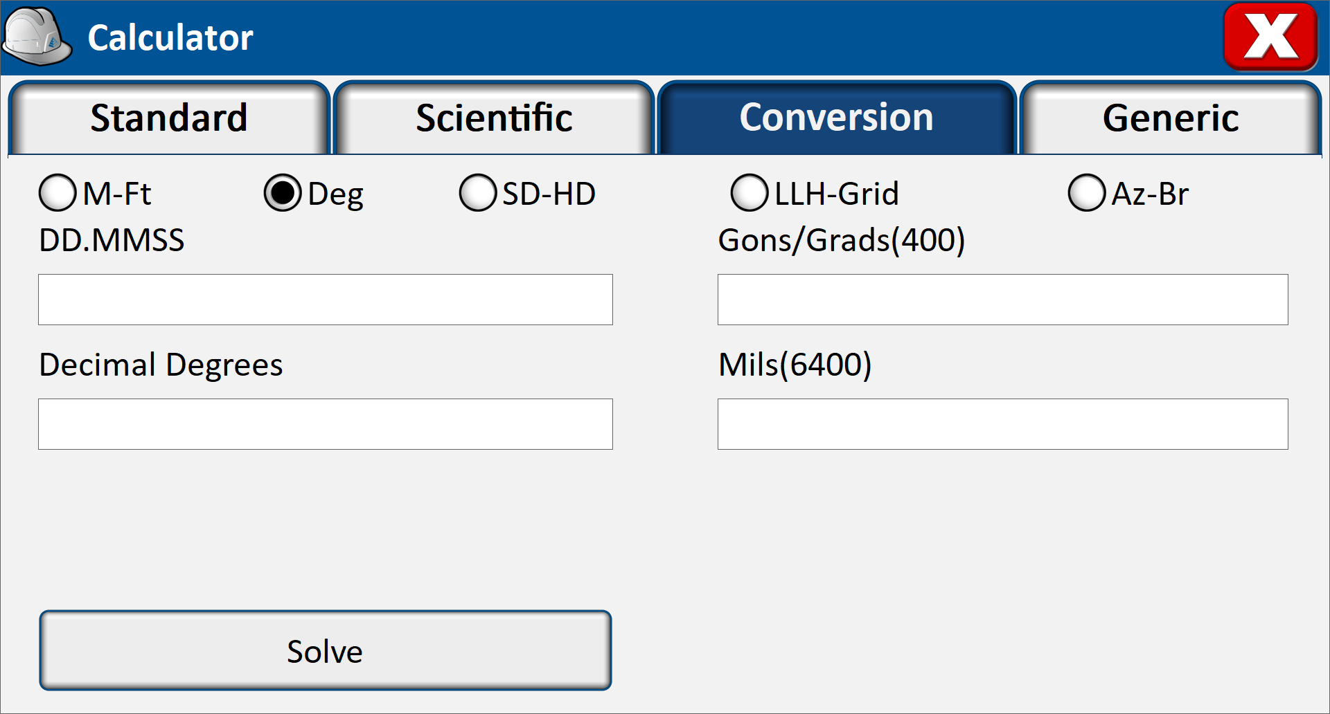 Conversion tab