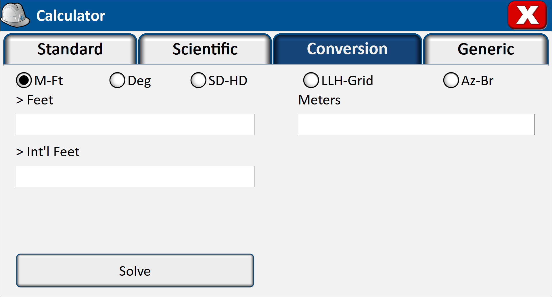 Conversion tab