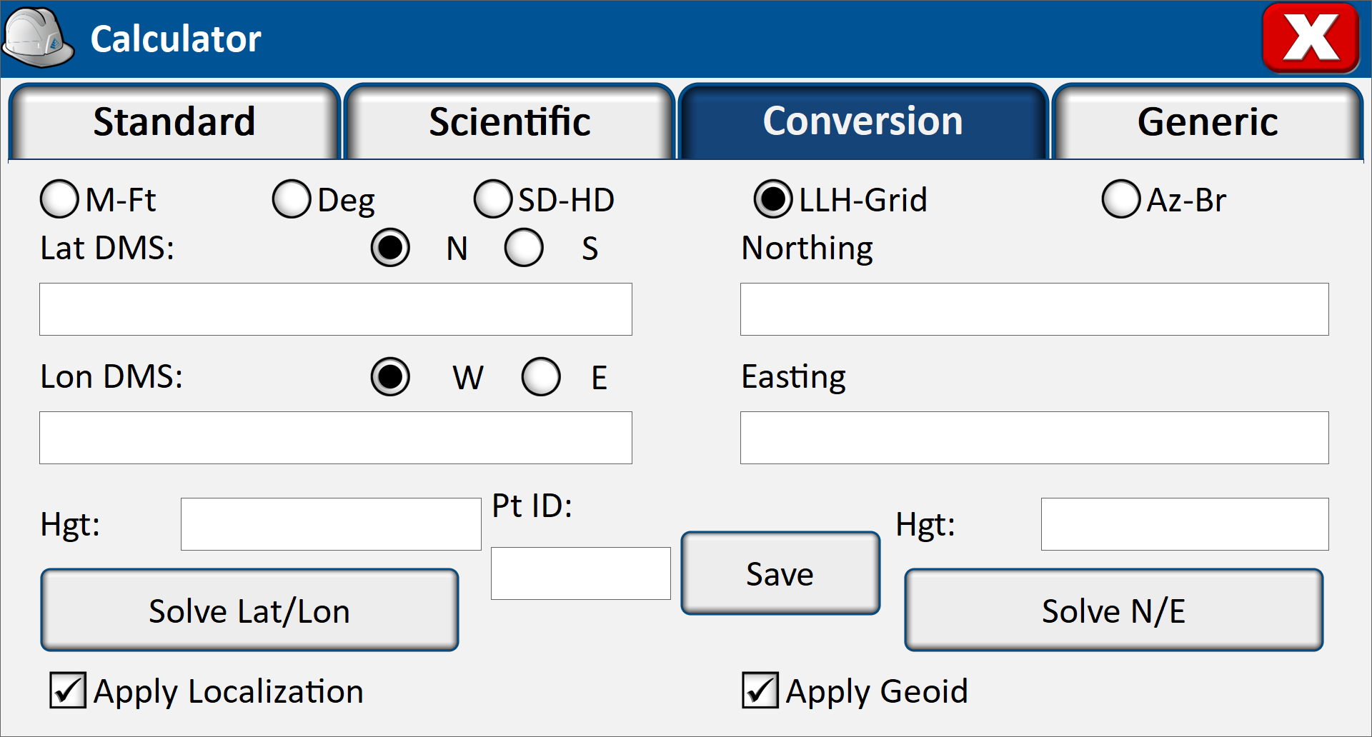 Conversion tab