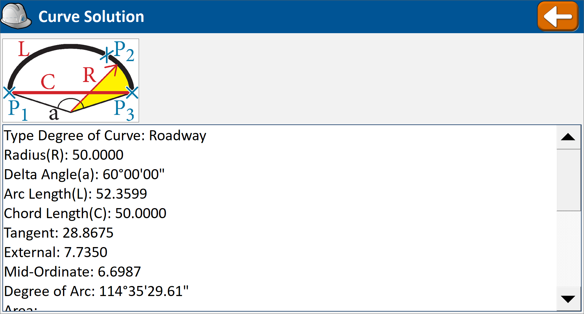 Curve Solved dialog