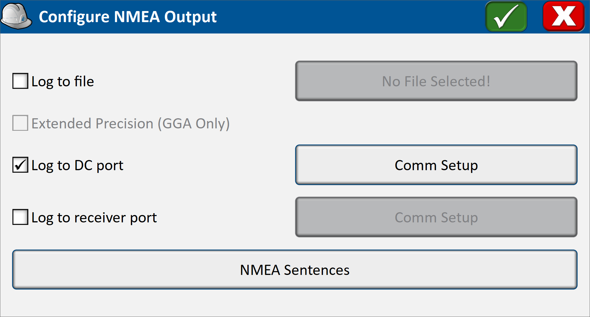 Configure NMEA Output