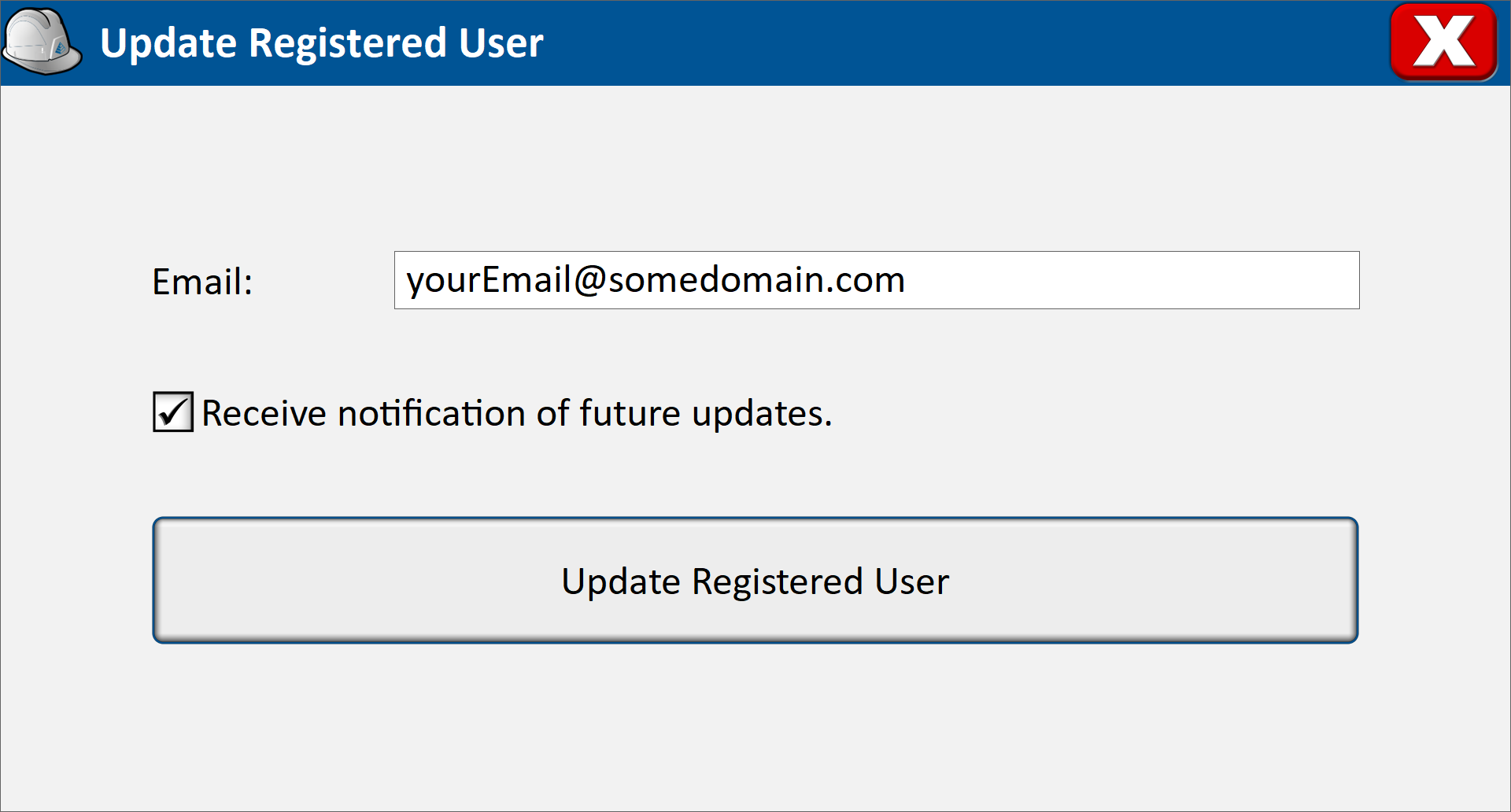 Update Registered User