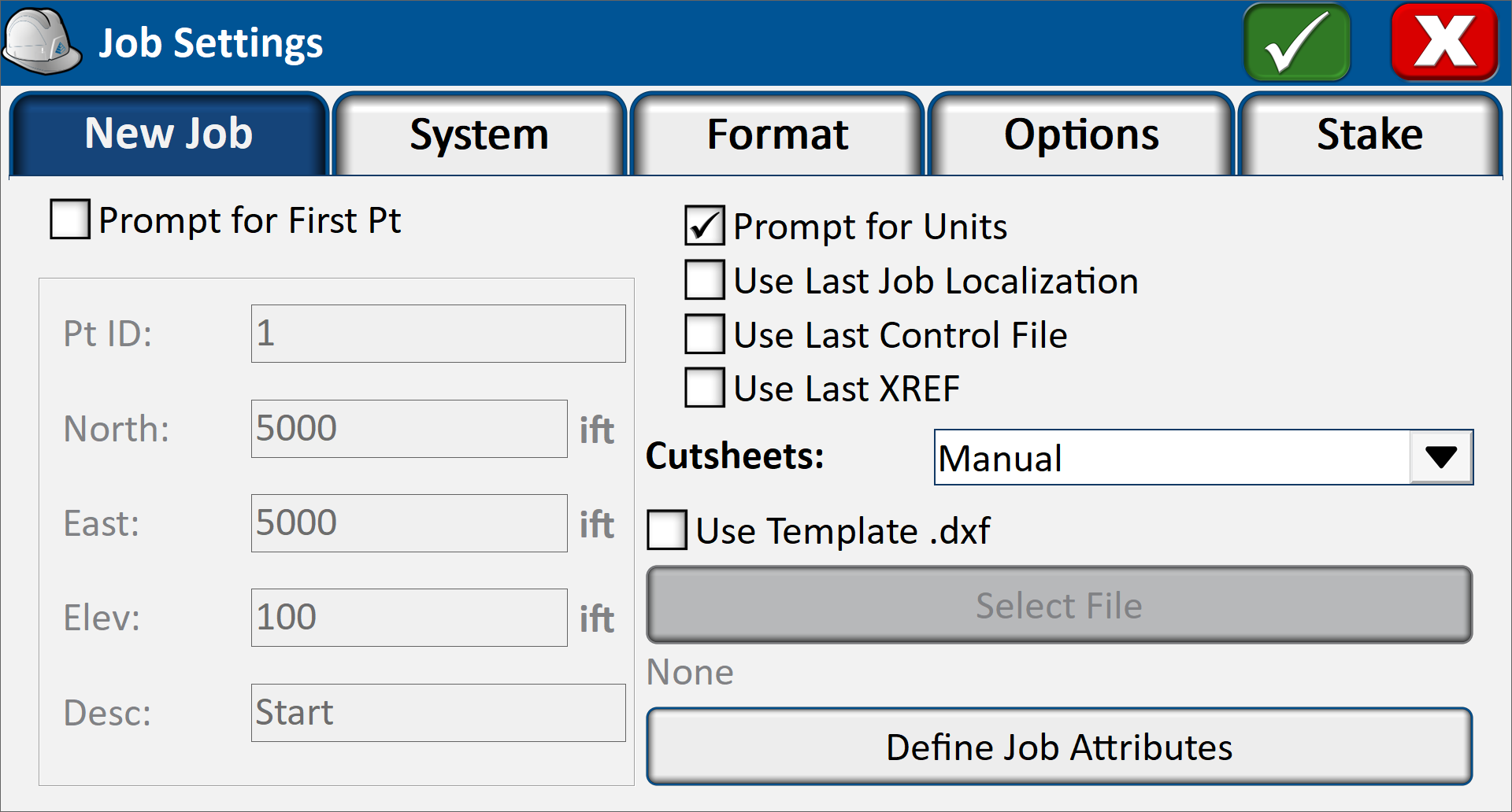 Job Settings