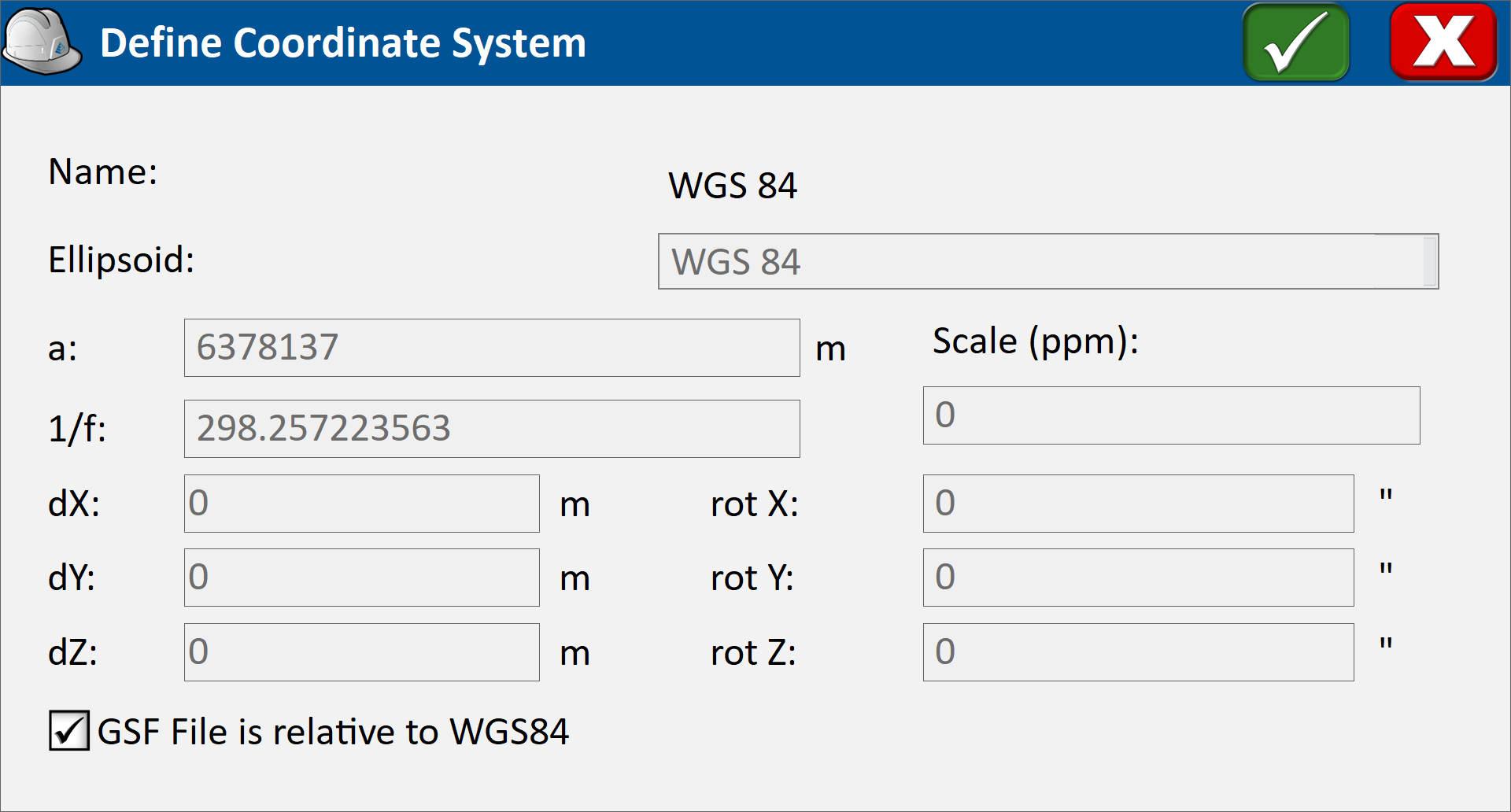 Define Coordinate System