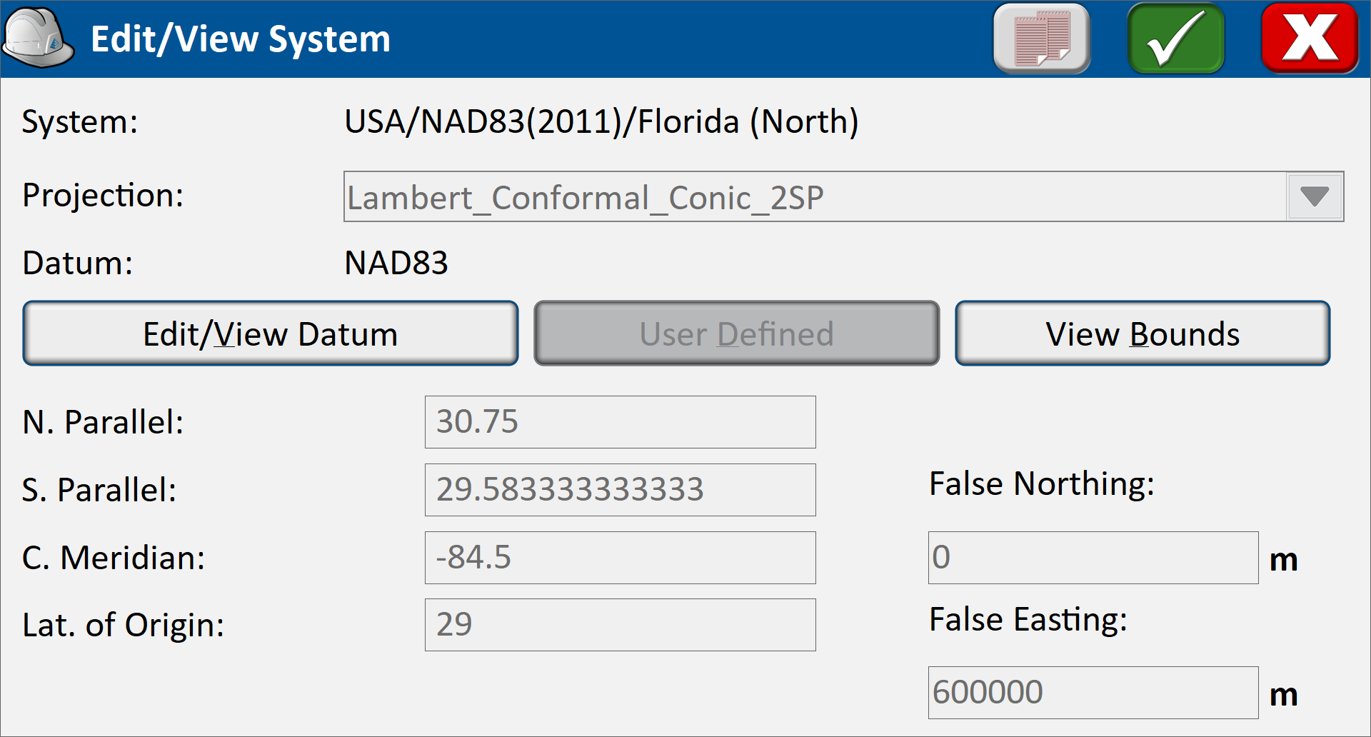 Florida State Plane Zone North