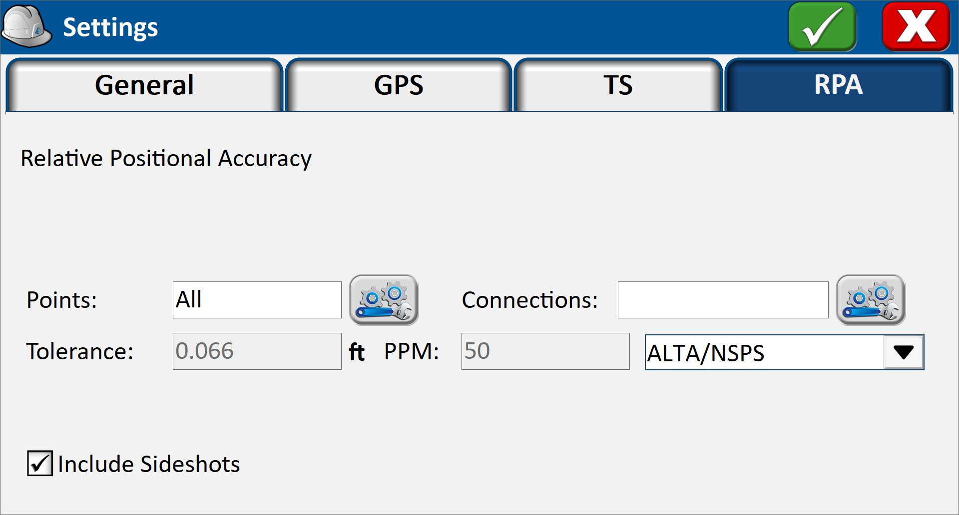 Relative Positional Accuracy