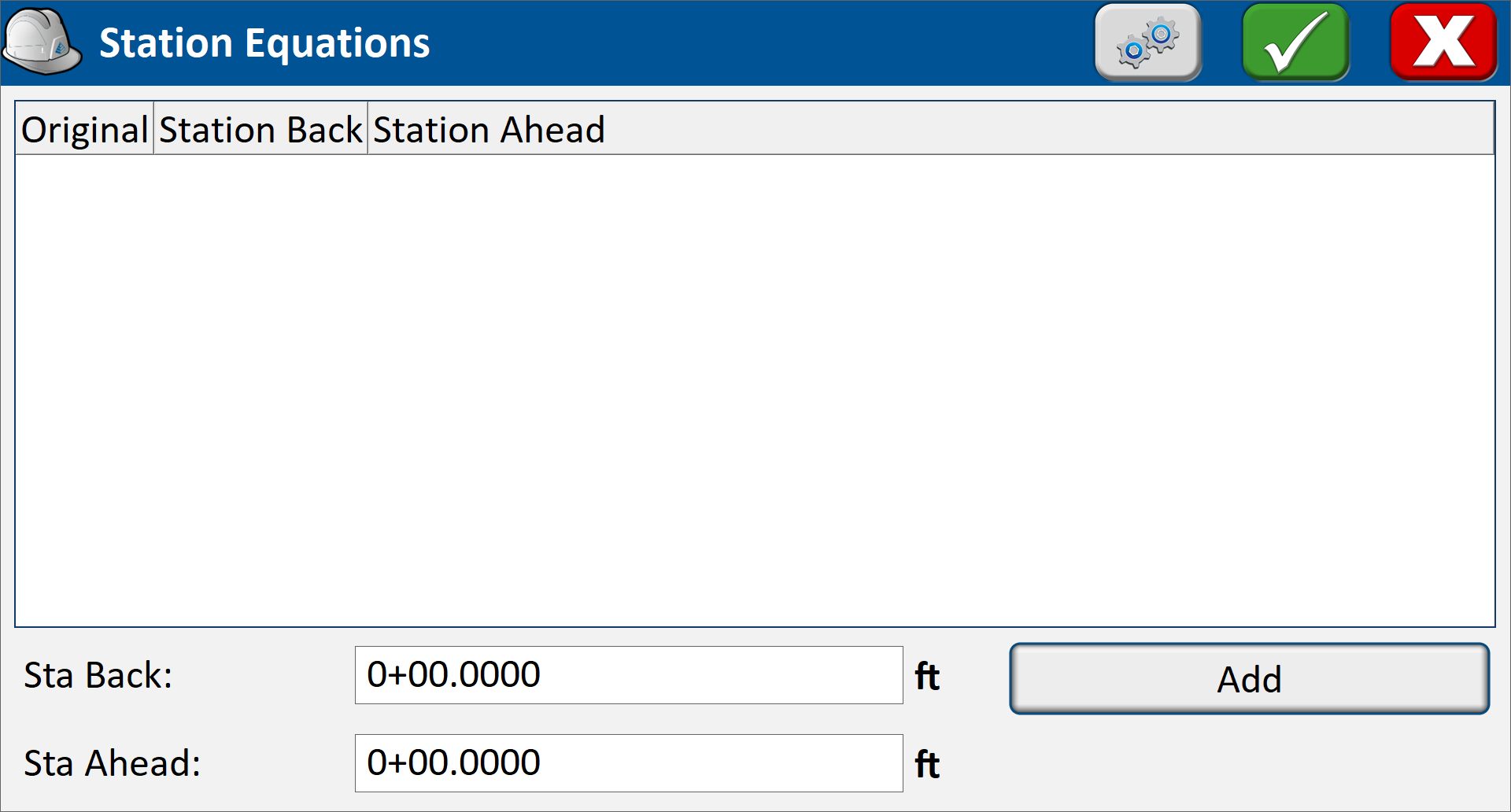 Station Equations