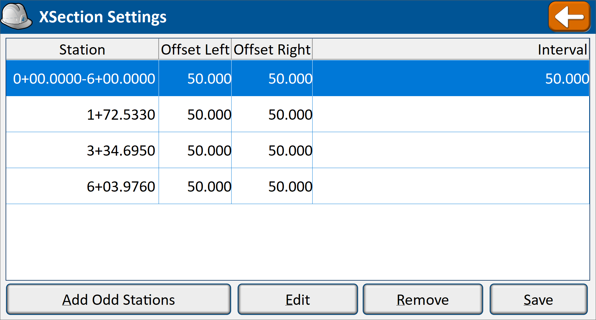 Cross-Section Settings