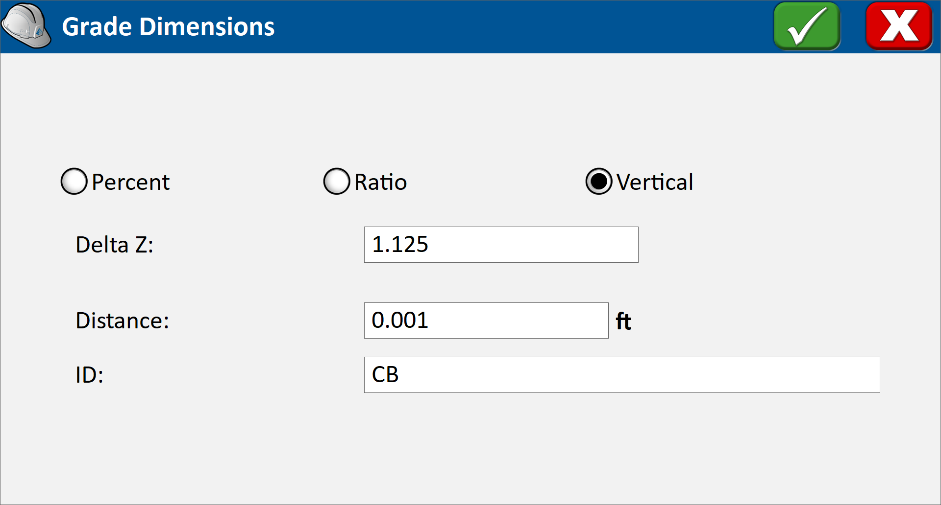 Add Vertical Grade