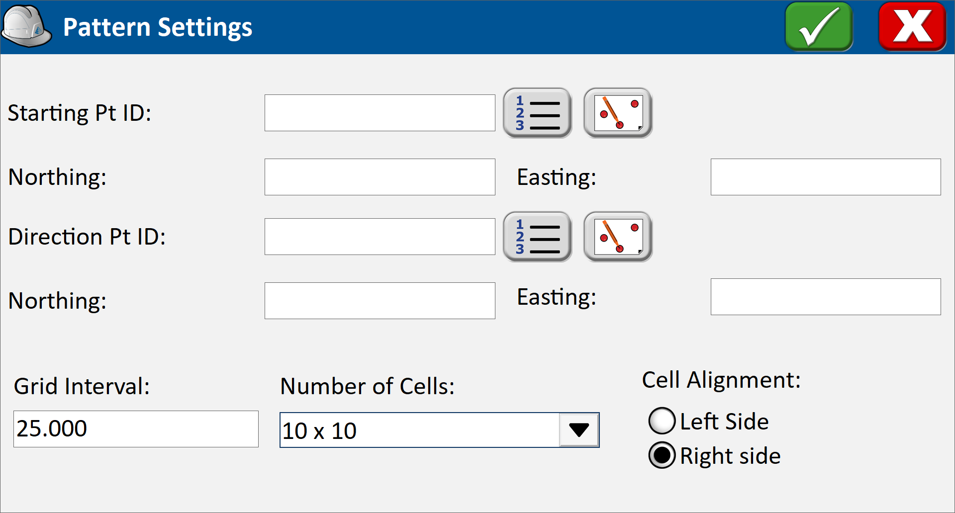 Pattern Settings