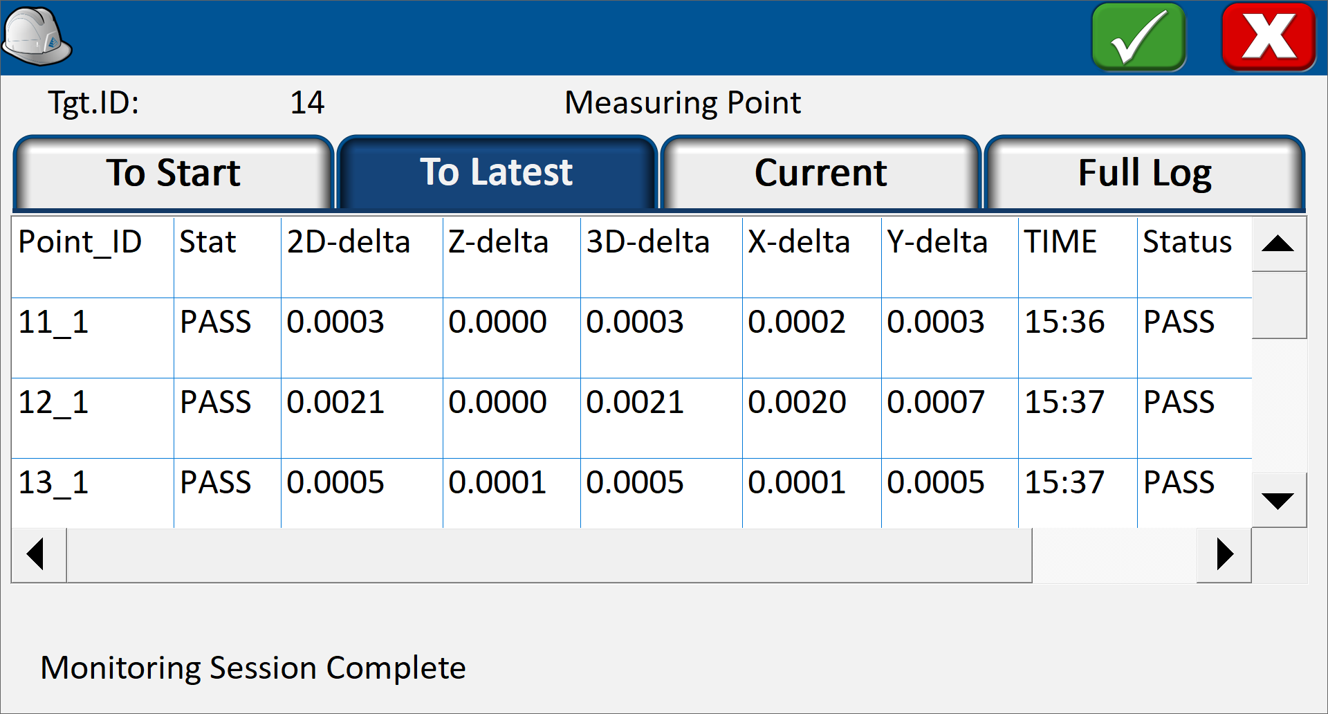 Measurment Results - To Latest