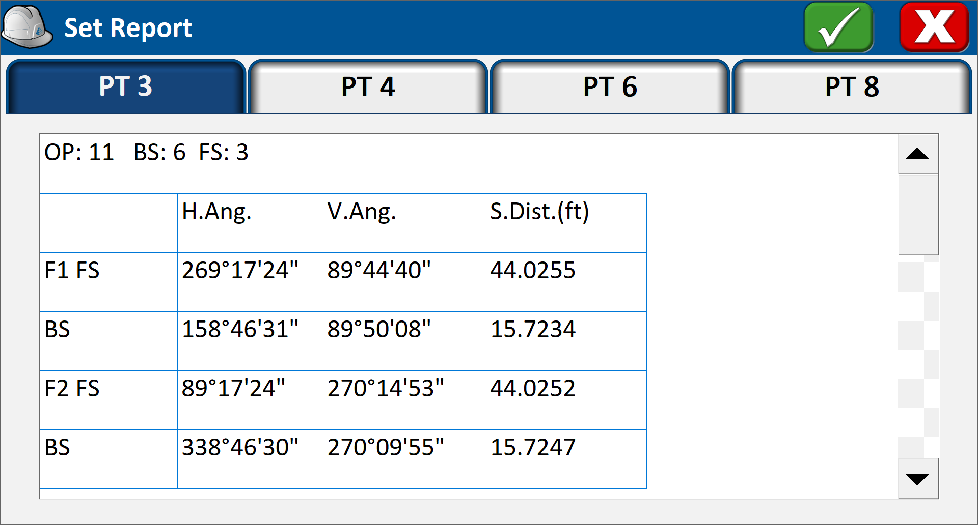 Set Report