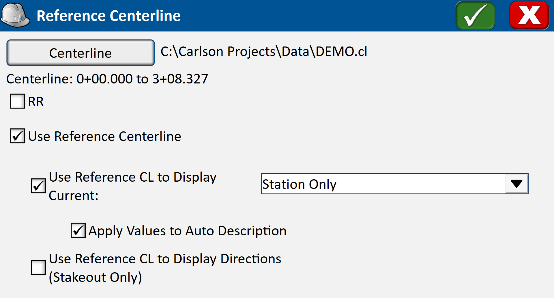 Reference Centerline