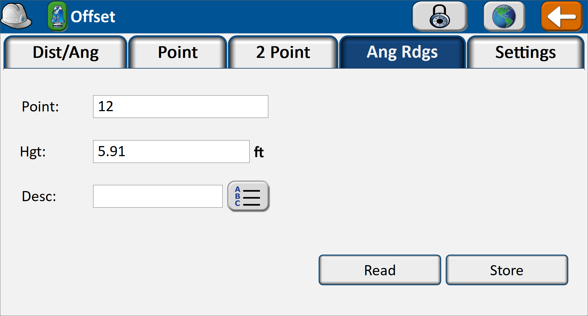 Offset - Angle Readings