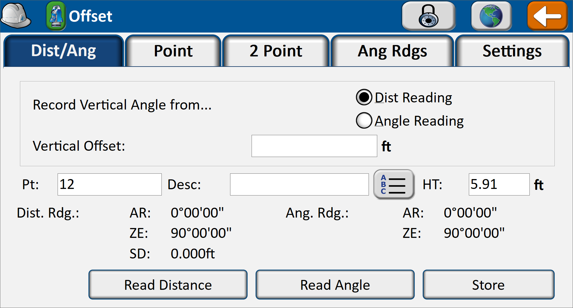 Offset - Distance/Angle