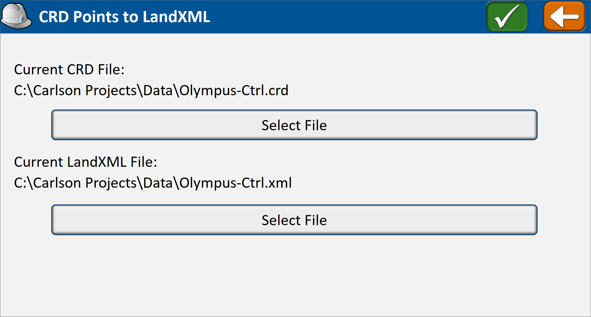 CRD Points to LandXML