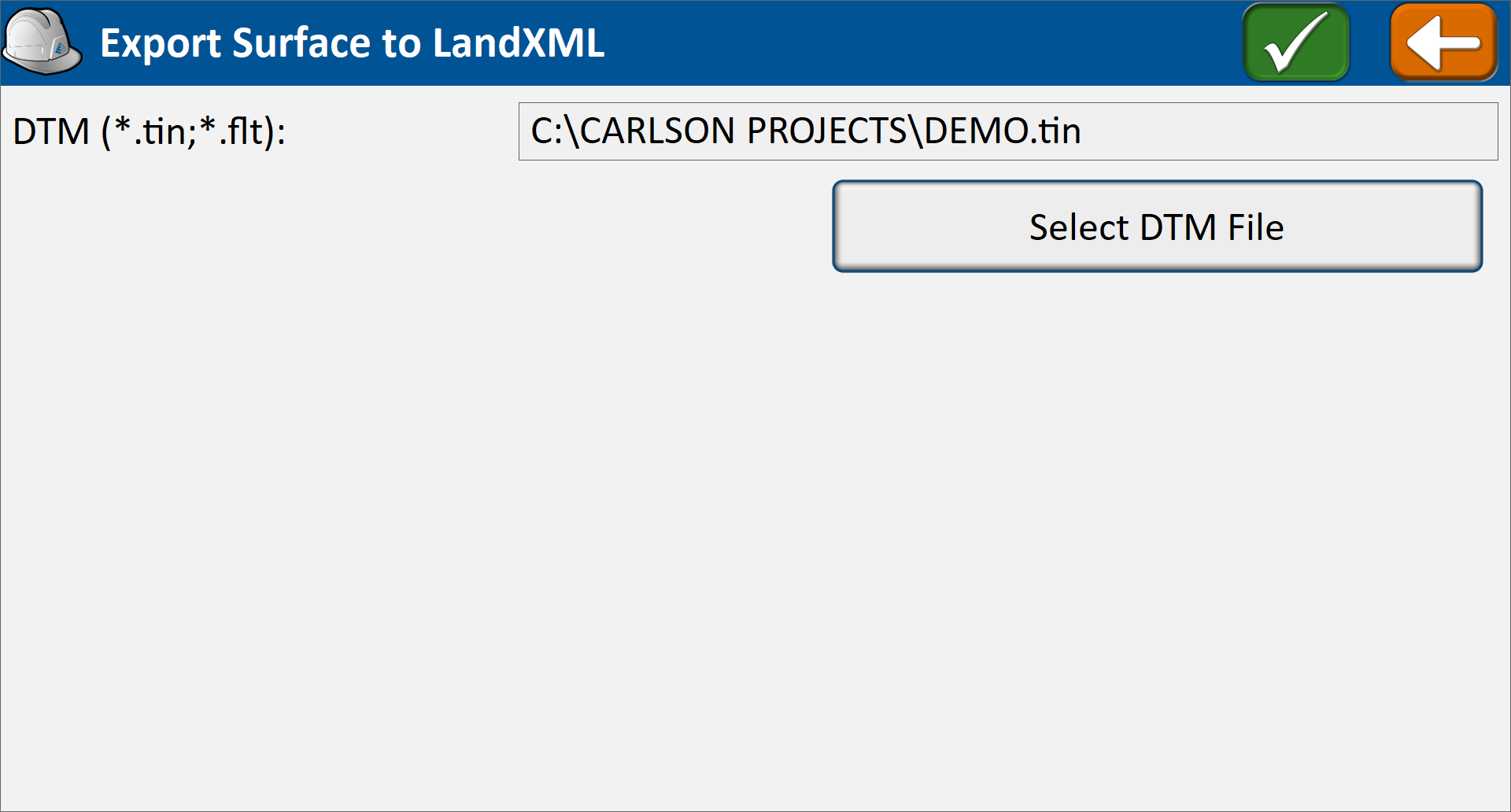 DTM to LandXML