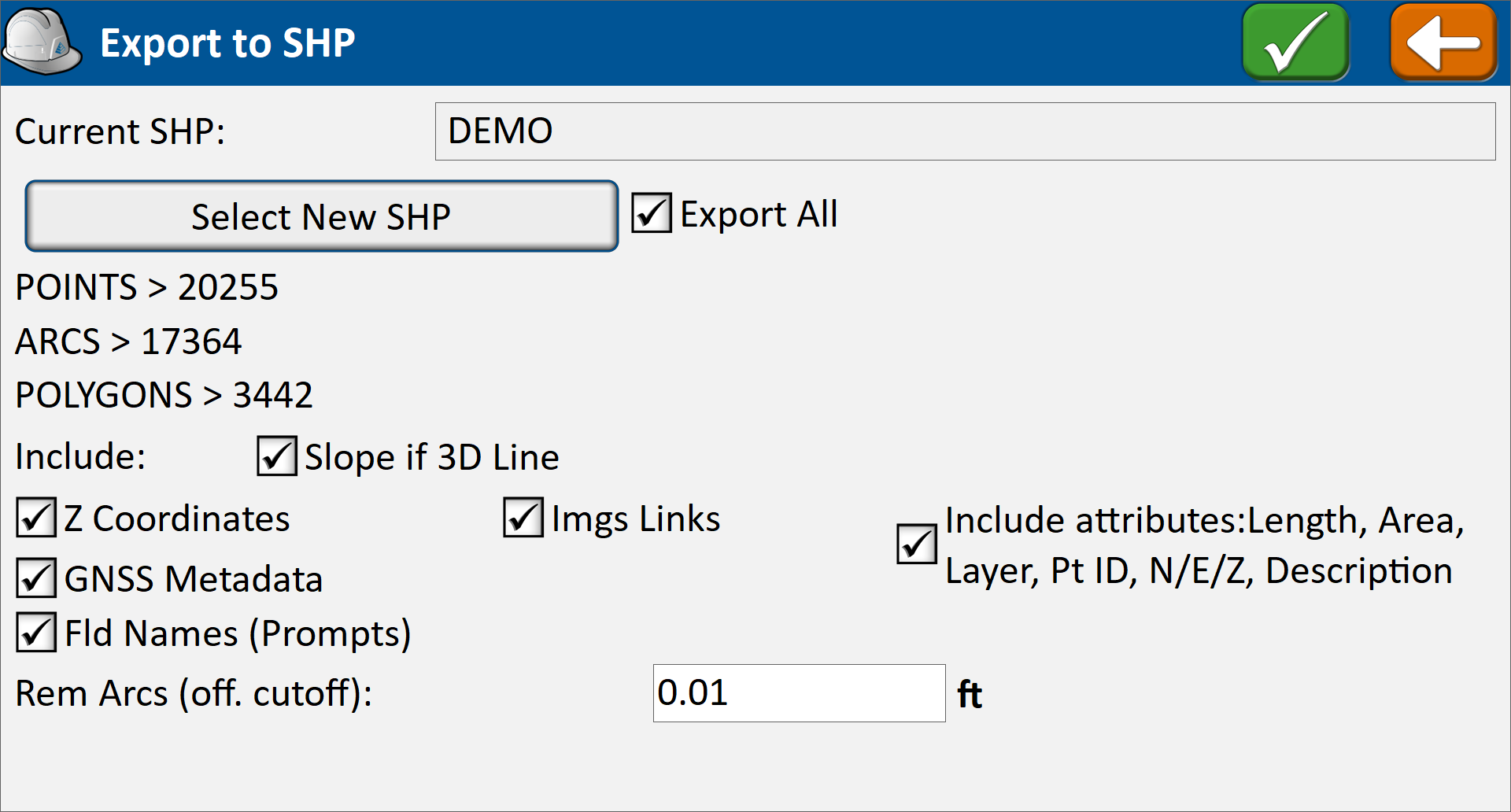 Export SHP